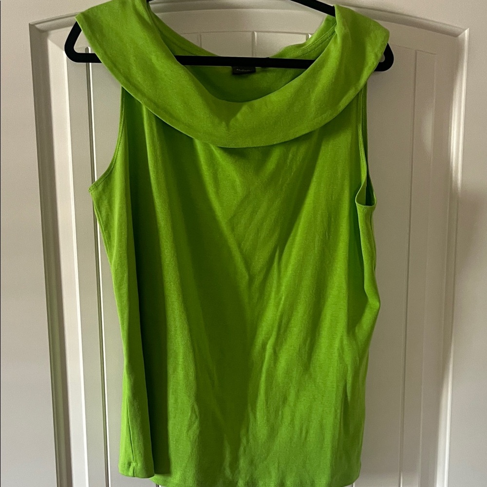 Rafaella Lime Green Sleeveless Tank Top, 100% Cotton